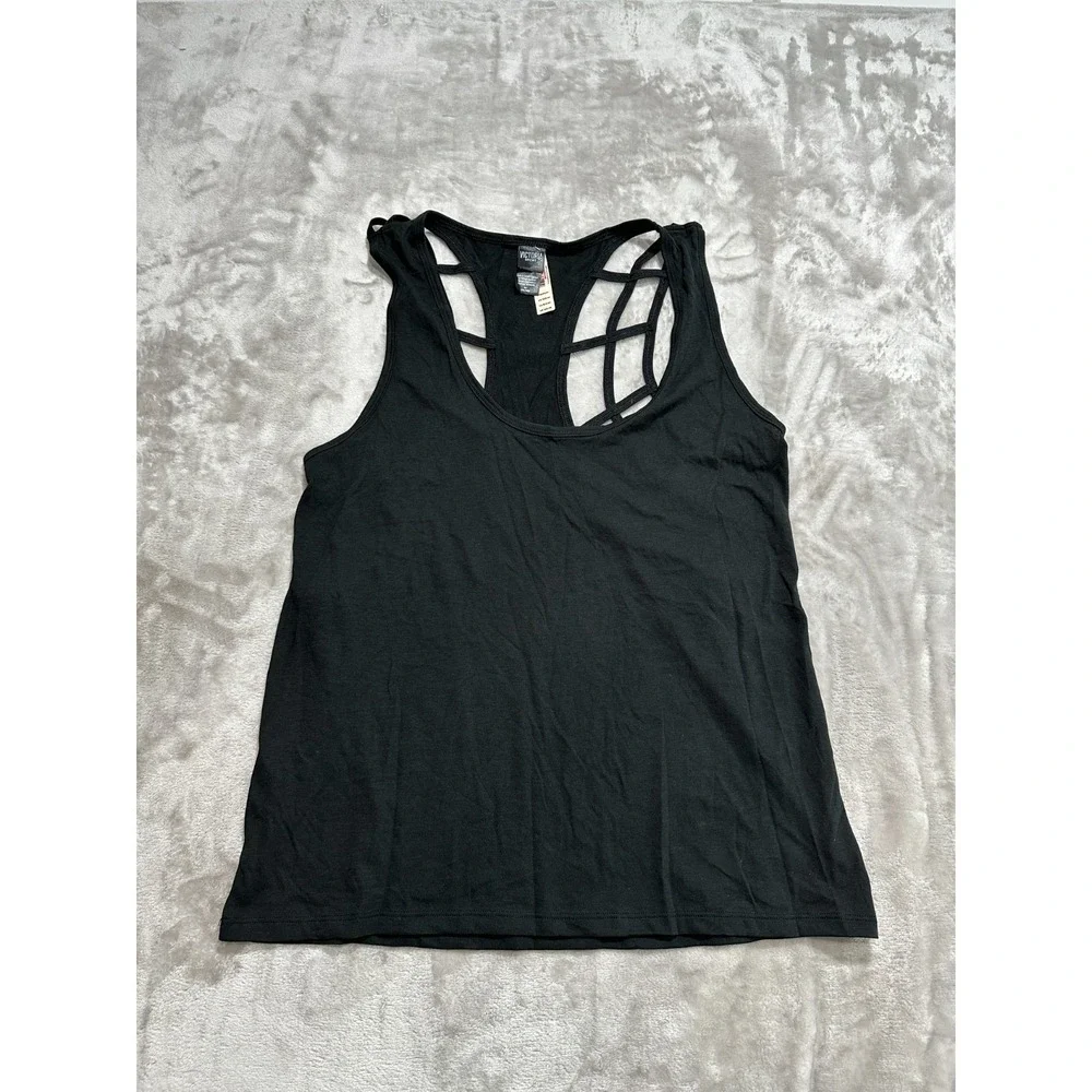 Victoria Sport Racerback Tank Womens Size Medium Black Active Wear Exercise NWT